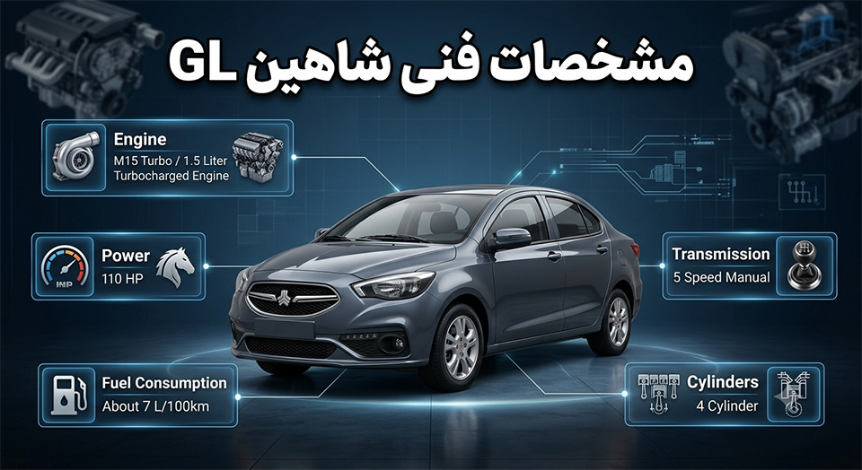 مشخصات فنی شاهین GL